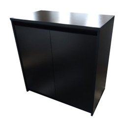 Armário Pequeno Multiuso Duas Portas Branco: Preto - 2