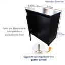 Ver imagem 4 de Armário Pequeno Multiuso Duas Portas Branco: Preto