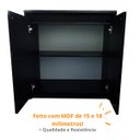 Ver imagem 3 de Armário Pequeno Multiuso Duas Portas Branco: Preto