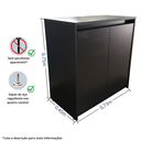 Ver imagem 5 de Armário Gabinete Multiuso para Escritório com Duas Portas MDF Preto