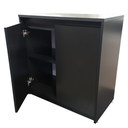 Ver imagem 2 de Armário Gabinete Multiuso para Escritório com Duas Portas MDF Preto