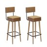 Kit com 2 Banqueta Barcelona Gourmet 70 Cm Pés Palito Amarula para Cozinha e Espaço Gourmet Acabamen - 1