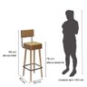 Kit com 2 Banqueta Barcelona Gourmet 70 Cm Pés Palito Amarula para Cozinha e Espaço Gourmet Acabamen - 6