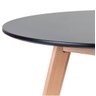 Mesa Elegante Redonda Leda Estilo Sofisticado com Base Madeira Cor Preto 80cm - 6