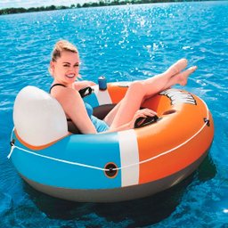 Boia Premium Rapid Rider Com Encosto e Porta-copos Bestway - 5