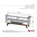 Ver imagem 2 de Rack Bancada para TV 55" Sala 1 Porta Preto Fosco