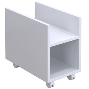 Suporte Para Cpu E Nobreak Com Rodízios Guide L03 - Lyam Decor Branco