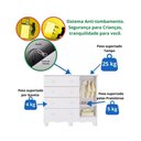 Ver imagem 5 de Cômoda Infantil Tedy Peroba Branco 100%mdf 1 Porta 4 Gavetas