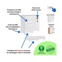 Ver imagem 3 de Cômoda Infantil Tedy Peroba Branco 100%MDF 1 Porta 4 Gavetas