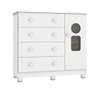 Cômoda Infantil Tedy Peroba Branco 100%mdf 1 Porta 4 Gavetas - 1
