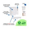 Cômoda Infantil Tedy Peroba Branco 100%mdf 1 Porta 4 Gavetas - 3