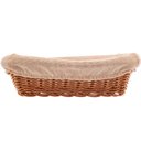 Ver imagem 3 de Kit 8 Cestas Porta Pão 24,5x17cm Lyor Plástico Rattan Tecido