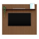 Ver imagem 6 de Painel Ripado para TV até 85 Polegadas 100% MDF 230,5CMX250CM Aloe Espresso Móveis