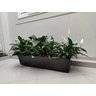 Vaso Jardineira Fibra De Vidro Plantas Flores Hortas 97x20cm Preto - 1