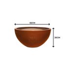 Ver imagem 2 de Vaso Bacia Plantas Flores Jardim Fibra De Vidro 62x30cm Cobre