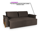 Ver imagem 4 de Sofá Cama Retrátil 3 Lugares Atlanta