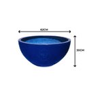 Ver imagem 2 de Vaso Bacia Plantas Flores Jardim Fibra De Vidro 62x30cm Azul