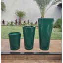Ver imagem 4 de vaso decorativo para plantas e flores fibra de vidro estilo vietnamita 40x33cm Verde