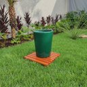 Ver imagem 1 de vaso decorativo para plantas e flores fibra de vidro estilo vietnamita 40x33cm Verde