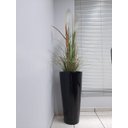 Ver imagem 2 de Vaso Decorativo para Plantas e Flores Fibra de Vidro Estilo Vietnamita 80x40cm Preto