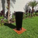 Ver imagem 5 de Vaso Decorativo para Plantas e Flores Fibra de Vidro Estilo Vietnamita 80x40cm Preto