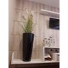 Vaso Decorativo para Plantas e Flores Fibra de Vidro Estilo Vietnamita 80x40cm Preto - 3