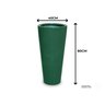 vaso decorativo para plantas e flores fibra de vidro estilo vietnamita 80x40cm Verde - 2