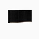 Ver imagem 1 de Armário Aéreo 3 Portas 120cm Cozinha Modulada Milão Menu Móveis Preto