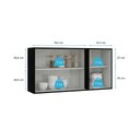 Ver imagem 5 de Armário Aéreo 3 Portas 120cm Cozinha Modulada Milão Menu Móveis Preto