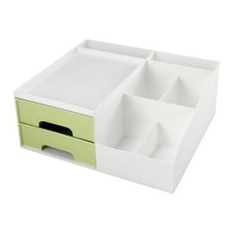 Organizador Multiuso de 2 Gavetas - Verde - 2 Organizador Multiuso de 2 Gavetas - Verde - 2