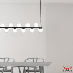 Luminária Pendente Iris com Globo Branco Fosco para 11 Lâmpadas G9 Bivolt - HT-IRIS-PT - 3