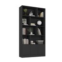 Ver imagem 4 de Estante de Livros 100% MDF 94CMX180,5cm 3 Portas 8 Nichos Versatile Yescasa Preto