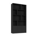 Ver imagem 2 de Estante de Livros 100% MDF 94CMX180,5cm 3 Portas 8 Nichos Versatile Yescasa Preto