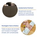Ver imagem 7 de Estante de Livros 100% MDF 94CMX180,5cm 3 Portas 8 Nichos Versatile Yescasa Preto