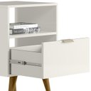 Ver imagem 6 de Mesa De Cabeceira Com 1 Gaveta 14050 Off White Cristal Dmad
