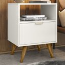 Ver imagem 1 de Mesa De Cabeceira Com 1 Gaveta 14050 Off White Cristal Dmad