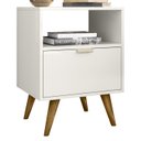 Ver imagem 2 de Mesa De Cabeceira Com 1 Gaveta 14050 Off White Cristal Dmad