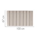 Ver imagem 2 de Painel Estofada Carla 100cm Solteiro Para Cama Box Quarto Corino Bege - Gat Magazine