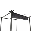 Ver imagem 2 de Gazebo Pergolado 3x3 Estrutura em Aço Sistema Retrátil Cobertura Poliéstar Cinza/preto G31 - Importw