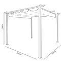 Ver imagem 6 de Gazebo Pergolado 3x3 Estrutura em Aço Sistema Retrátil Cobertura Poliéstar Cinza/preto G31 - Importw