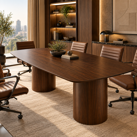 Mesa Office Premium - 210x120cm Imbuia Duo Cone