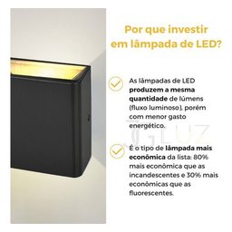 Arandela Opus com Led Integrado 3w 3000k (branco Quente) Interna e Externa Preto Bivolt - Hm 34973 - 4