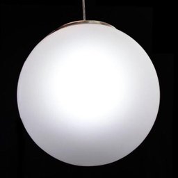 Luminária Pendente Bola Leitosa 35cm Cabo Transparente - Boru/35 - 1