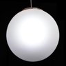 Luminária Pendente Bola Leitosa 35cm Cabo Transparente - Boru/35 - 1