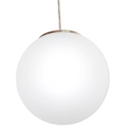 Luminária Pendente Bola Leitosa 35cm Cabo Transparente - Boru/35 - 2