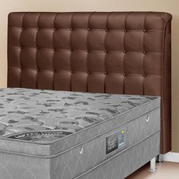 Cabeceira  King Size Dama 195cm para Box 193cm Estofada Tecido PVC Simbal - 1