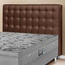 Ver imagem 1 de Cabeceira King Size Dama 195cm para Box 193cm Estofada Tecido PVC Simbal