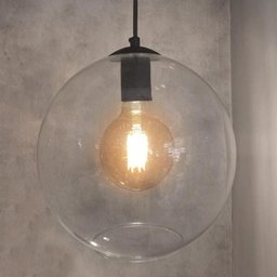 Pendente New Boru Preto com Globo Âmbar 25cm para 1 Lâmpada E27 - NEWBORU-PT2 - 1