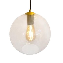 Pendente New Boru Dourado com Globo Âmbar 25cm para 1 Lâmpada E27 - NEWBORU-DRD2 - 3