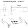 Mf Multiforma - 2 Suportes Pia Chumbar Bancada Mesa 40 Cm Preto - 2